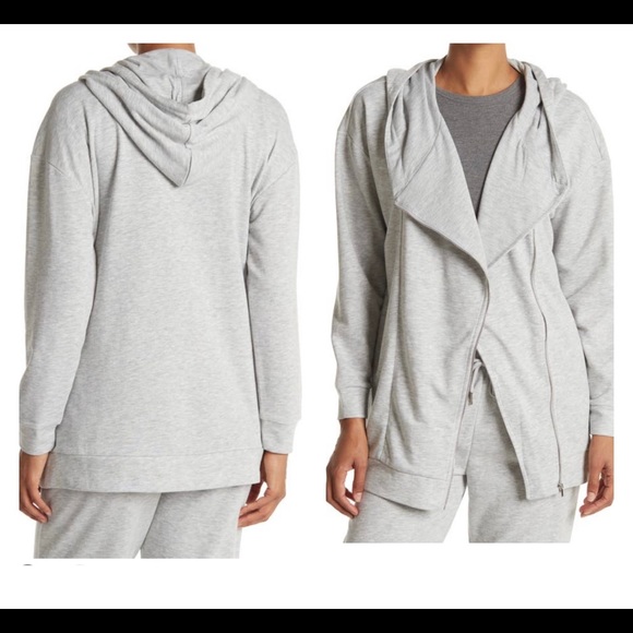 H Halston Studio Long Sleeve Hooded Jacket - Picture 1 of 5
